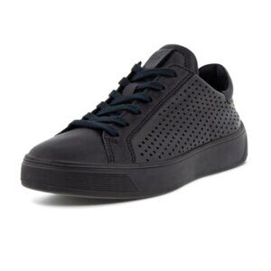 ECCO Women's Street Tray Perforated Tie Sneaker